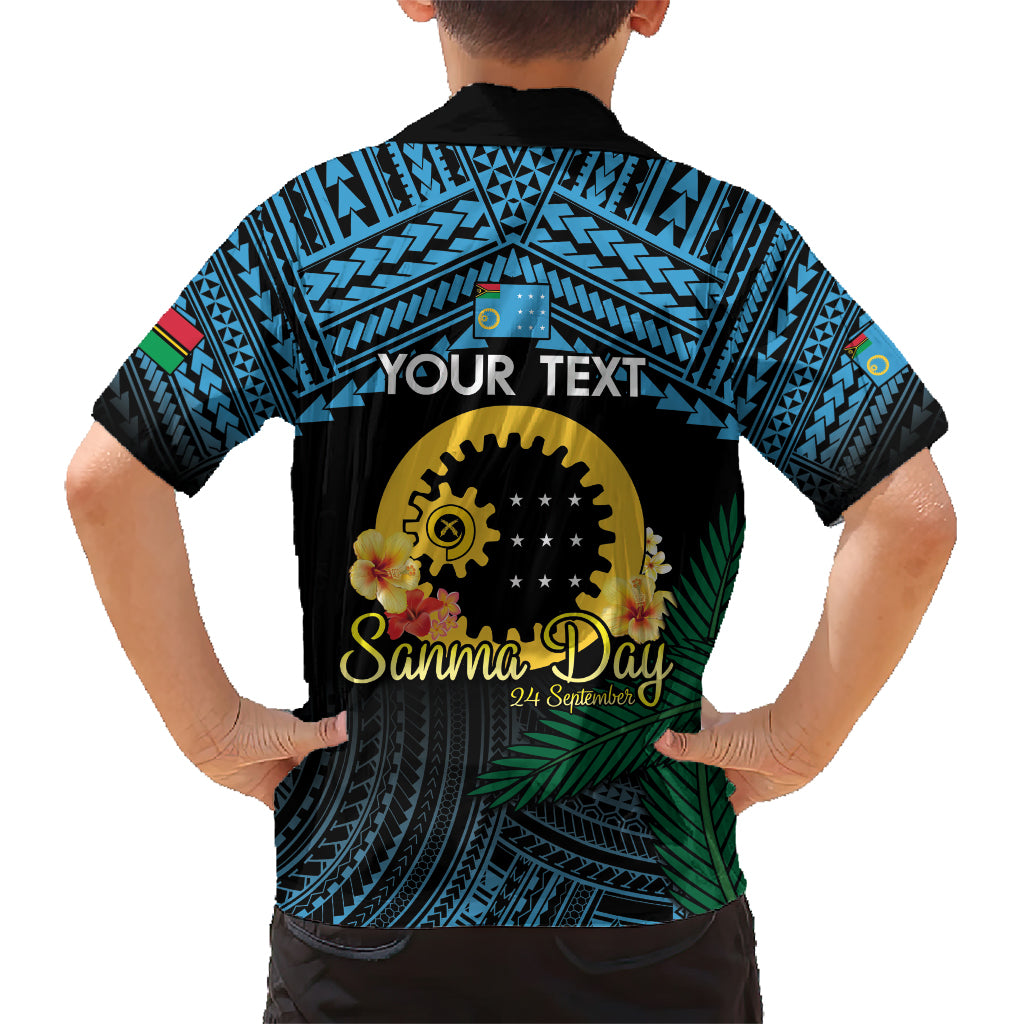 Personalised Sanma Day Family Matching Short Sleeve Bodycon Dress and Hawaiian Shirt Vanuatu Provinces Polynesian Pattern LT14 - Polynesian Pride