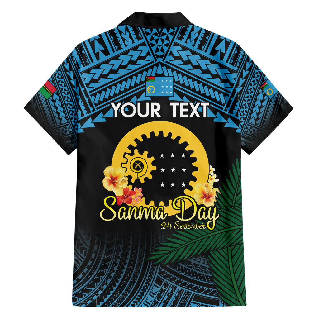 Personalised Sanma Day Family Matching Short Sleeve Bodycon Dress and Hawaiian Shirt Vanuatu Provinces Polynesian Pattern LT14 - Polynesian Pride