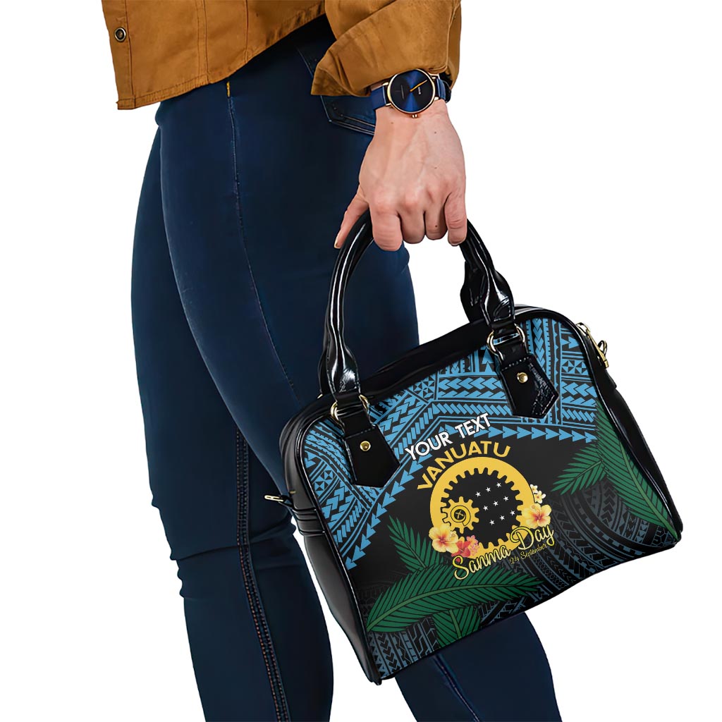 Personalised Sanma Day Shoulder Handbag Vanuatu Provinces Polynesian Pattern