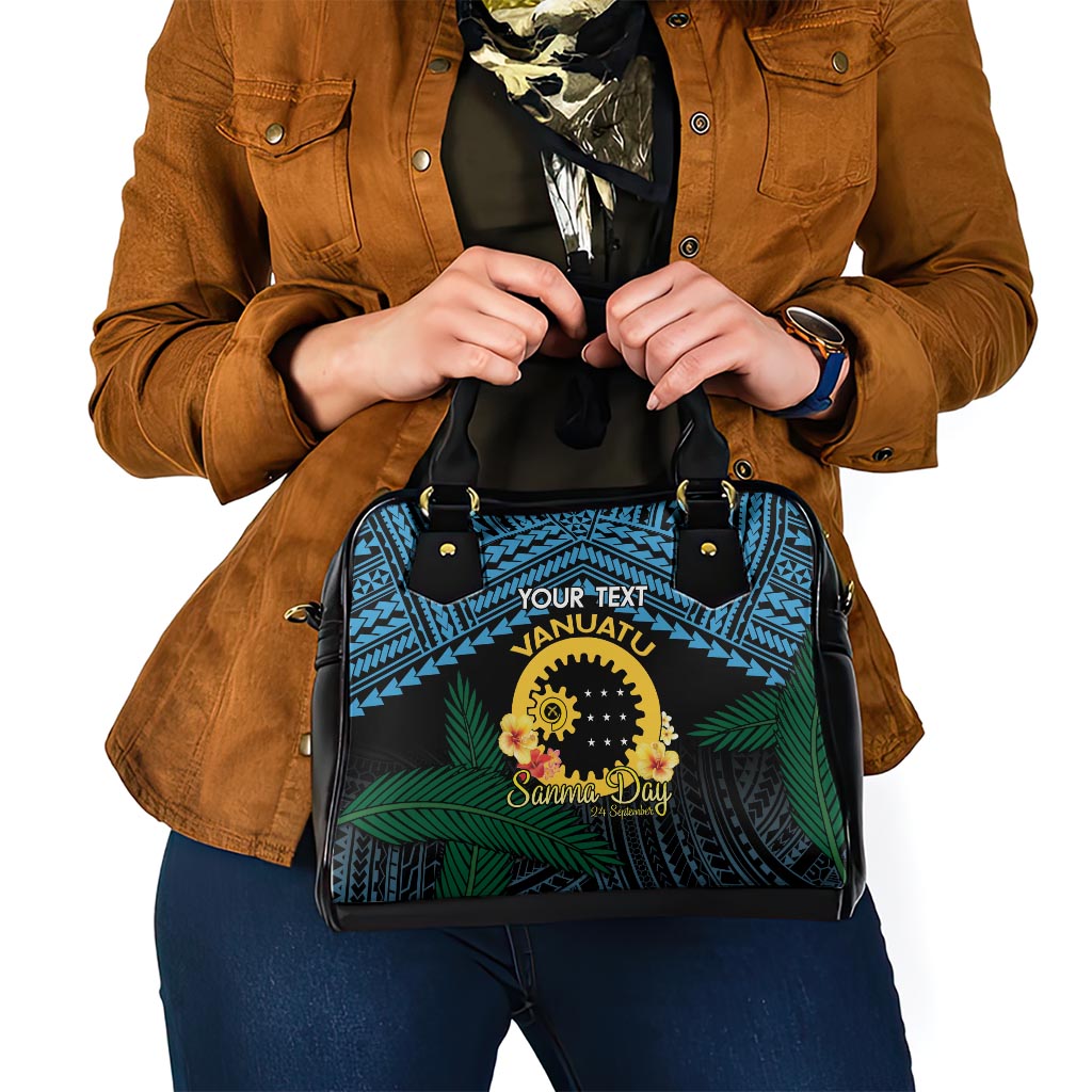 Personalised Sanma Day Shoulder Handbag Vanuatu Provinces Polynesian Pattern
