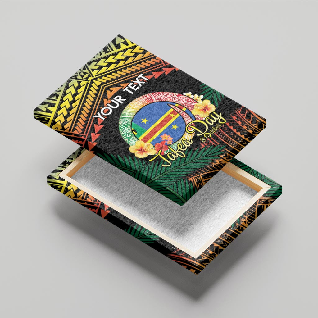 Personalised Tafea Day Canvas Wall Art Vanuatu Provinces Polynesian Pattern