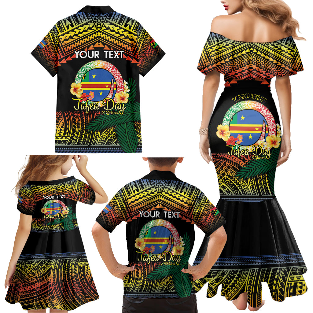Personalised Tafea Day Family Matching Mermaid Dress and Hawaiian Shirt Vanuatu Provinces Polynesian Pattern LT14 - Polynesian Pride