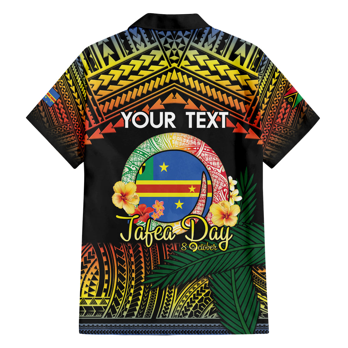 Personalised Tafea Day Family Matching Off The Shoulder Long Sleeve Dress and Hawaiian Shirt Vanuatu Provinces Polynesian Pattern LT14 - Polynesian Pride