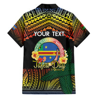 Personalised Tafea Day Family Matching Short Sleeve Bodycon Dress and Hawaiian Shirt Vanuatu Provinces Polynesian Pattern LT14 - Polynesian Pride