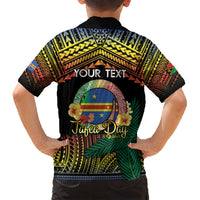 Personalised Tafea Day Family Matching Summer Maxi Dress and Hawaiian Shirt Vanuatu Provinces Polynesian Pattern