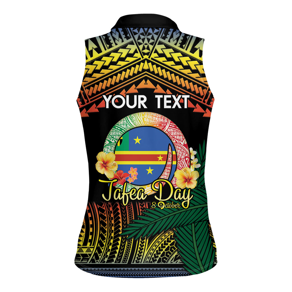 Personalised Tafea Day Women Sleeveless Polo Shirt Vanuatu Provinces Polynesian Pattern LT14 - Polynesian Pride
