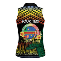 Personalised Tafea Day Women Sleeveless Polo Shirt Vanuatu Provinces Polynesian Pattern LT14 - Polynesian Pride