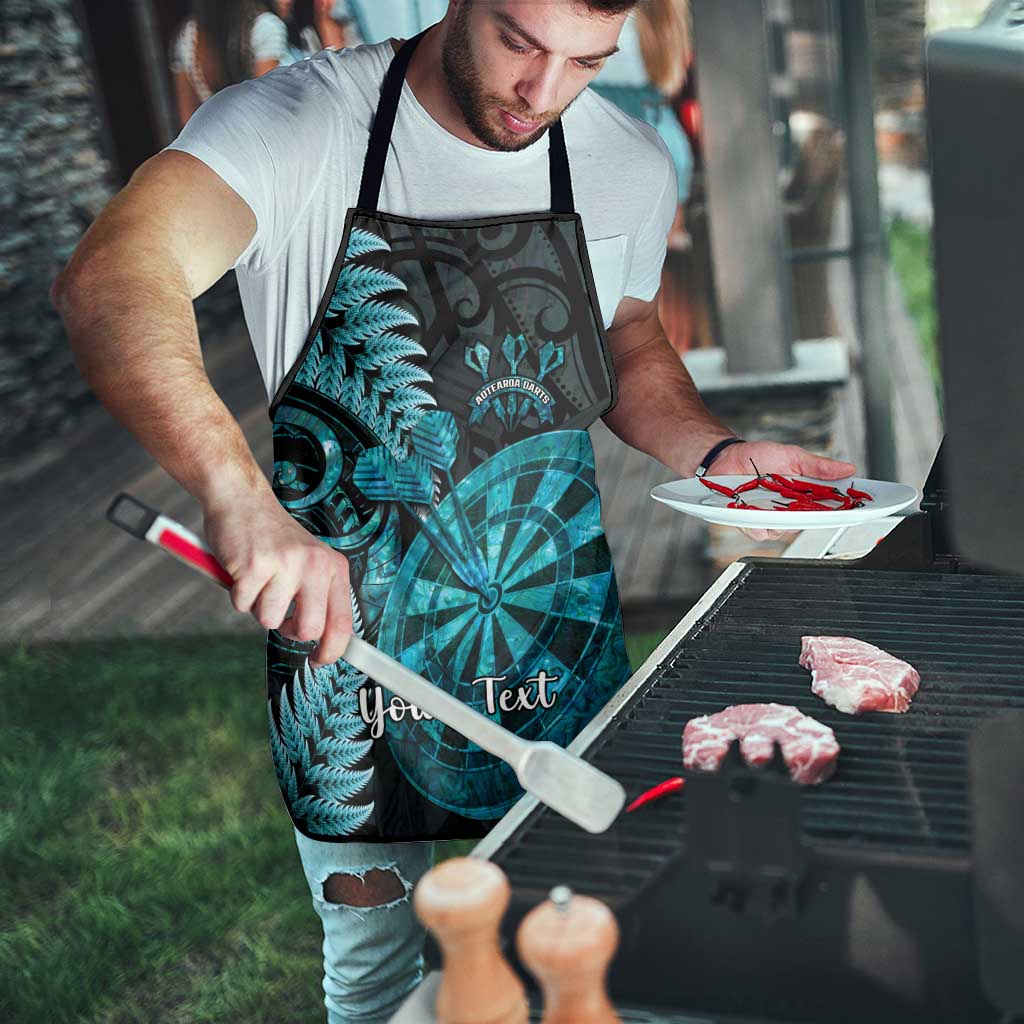 Personalised New Zealand Darts Apron Happiness Is A Tight Threesome Maori Paua Shell - Polynesian Pride