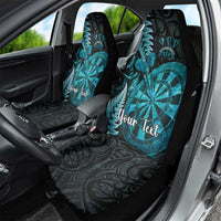 Personalised New Zealand Darts Car Seat Cover Happiness Is A Tight Threesome Maori Paua Shell LT14 - Polynesian Pride