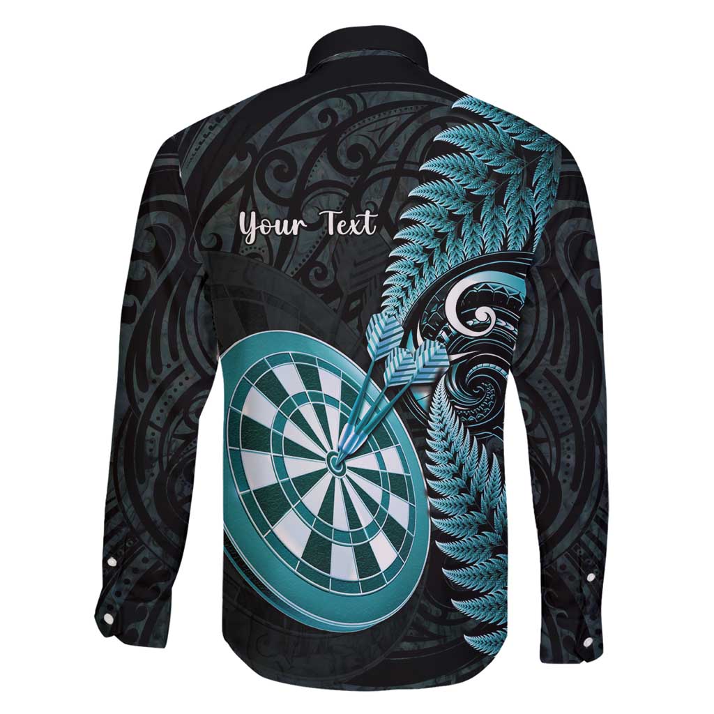 Personalised New Zealand Darts Family Matching Long Sleeve Bodycon Dress and Hawaiian Shirt Happiness Is A Tight Threesome Maori Paua Shell LT14 - Polynesian Pride