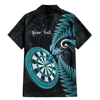 Personalised New Zealand Darts Family Matching Mermaid Dress and Hawaiian Shirt Happiness Is A Tight Threesome Maori Paua Shell LT14 - Polynesian Pride