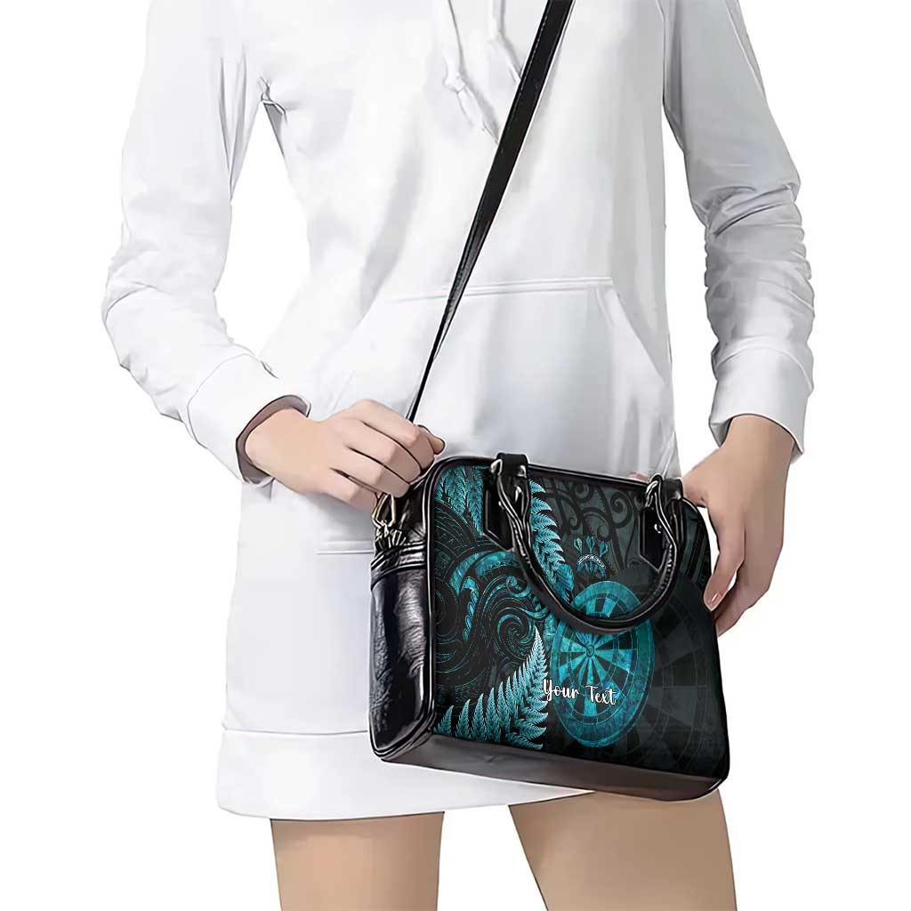 Personalised New Zealand Darts Shoulder Handbag Happiness Is A Tight Threesome Maori Paua Shell