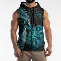 Personalised New Zealand Darts Sleeveless Zip Hoodie Happiness Is A Tight Threesome Maori Paua Shell LT14 - Polynesian Pride
