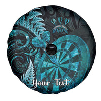 Personalised New Zealand Darts Spare Tire Cover Happiness Is A Tight Threesome Maori Paua Shell LT14 - Polynesian Pride
