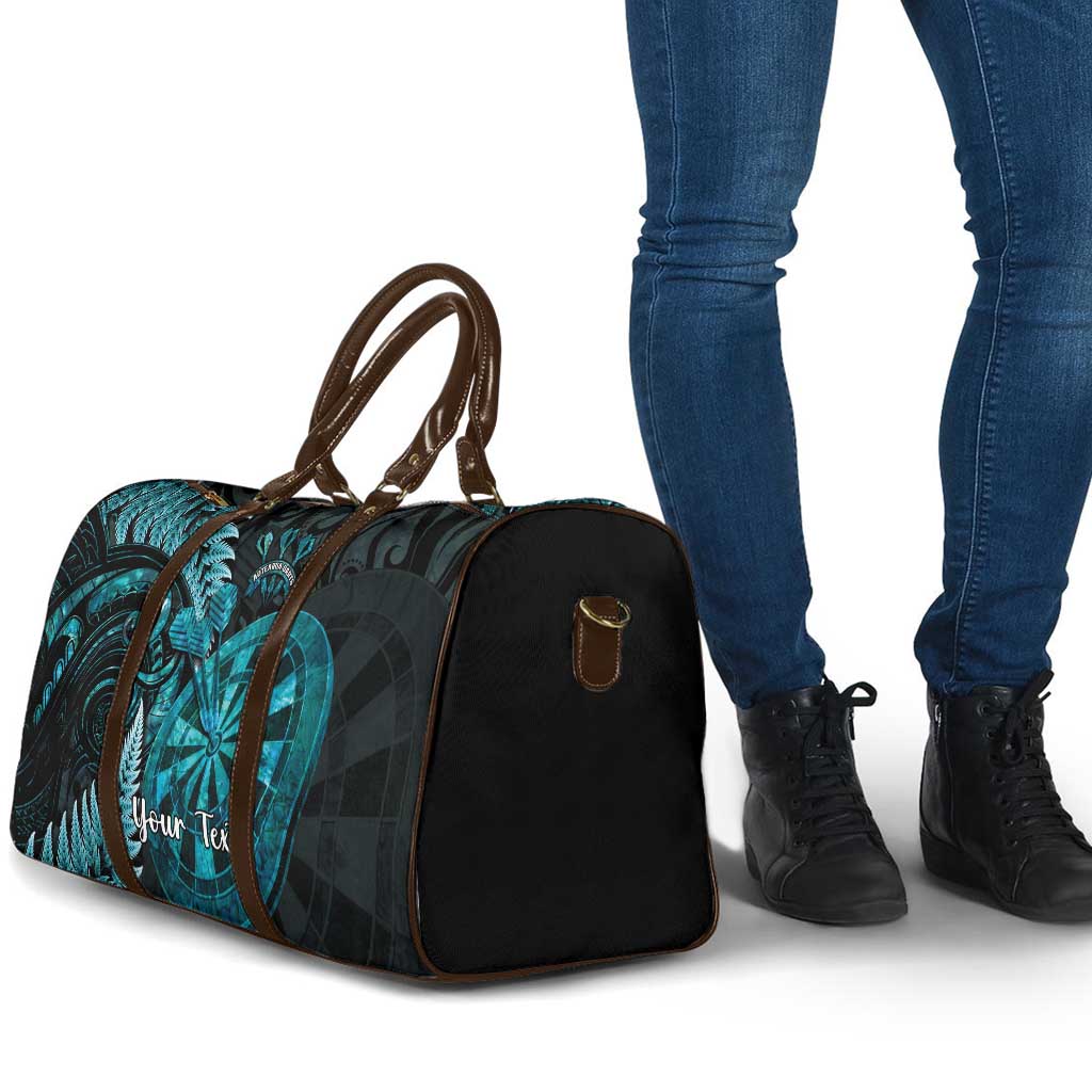 Personalised New Zealand Darts Travel Bag Happiness Is A Tight Threesome Maori Paua Shell - Polynesian Pride