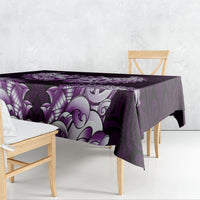 New Zealand Ta Moko Tablecloth Aotearoa Maori Chest Tattoo Purple
