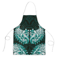 New Zealand Ta Moko Apron Aotearoa Maori Chest Tattoo Turquoise
