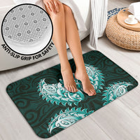 New Zealand Ta Moko Bathroom Set Aotearoa Maori Chest Tattoo Turquoise