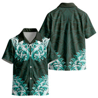 New Zealand Ta Moko Kid Hawaiian Shirt Aotearoa Maori Chest Tattoo Turquoise LT14 - Polynesian Pride