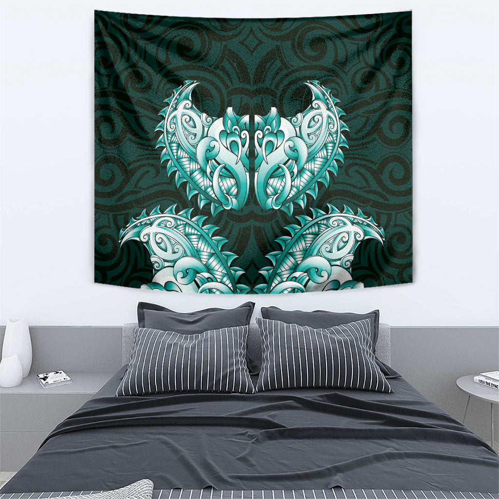 New Zealand Ta Moko Tapestry Aotearoa Maori Chest Tattoo Turquoise