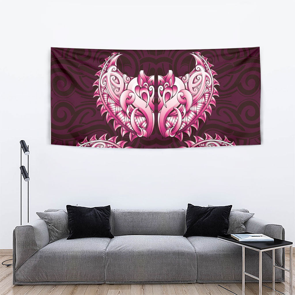 New Zealand Ta Moko Tapestry Aotearoa Maori Chest Tattoo Pink