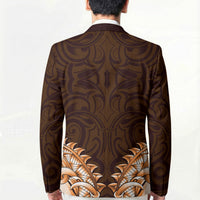 New Zealand Ta Moko Blazer Aotearoa Maori Chest Tattoo Orange
