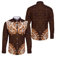 New Zealand Ta Moko Family Matching Summer Maxi Dress and Hawaiian Shirt Aotearoa Maori Chest Tattoo Orange