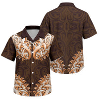 New Zealand Ta Moko Family Matching Summer Maxi Dress and Hawaiian Shirt Aotearoa Maori Chest Tattoo Orange