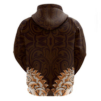 New Zealand Ta Moko Hoodie Aotearoa Maori Chest Tattoo Orange