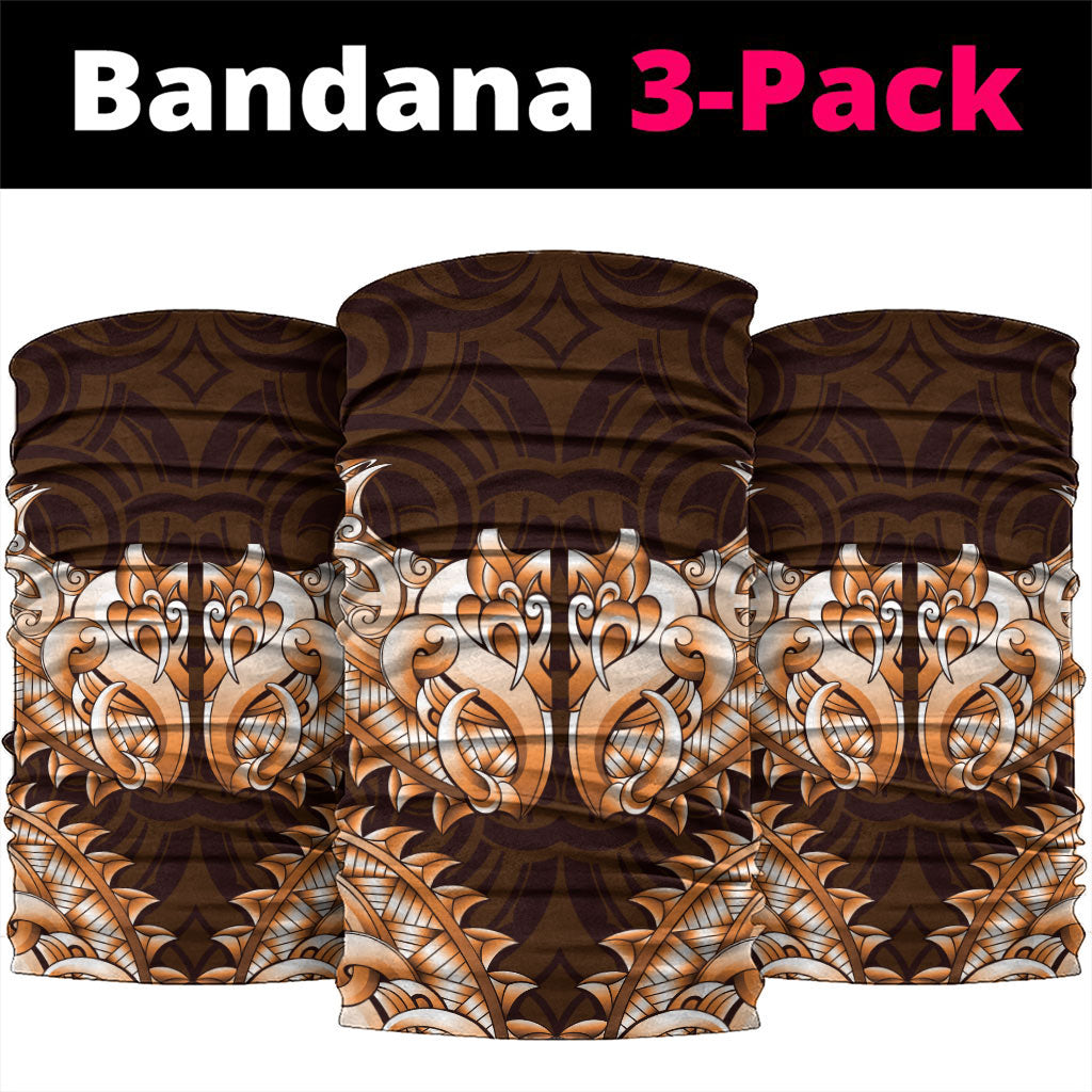 New Zealand Ta Moko Neck Gaiter Aotearoa Maori Chest Tattoo Orange LT14 package One Size: 25*50cm Orange - Polynesian Pride