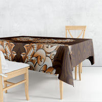 New Zealand Ta Moko Tablecloth Aotearoa Maori Chest Tattoo Orange