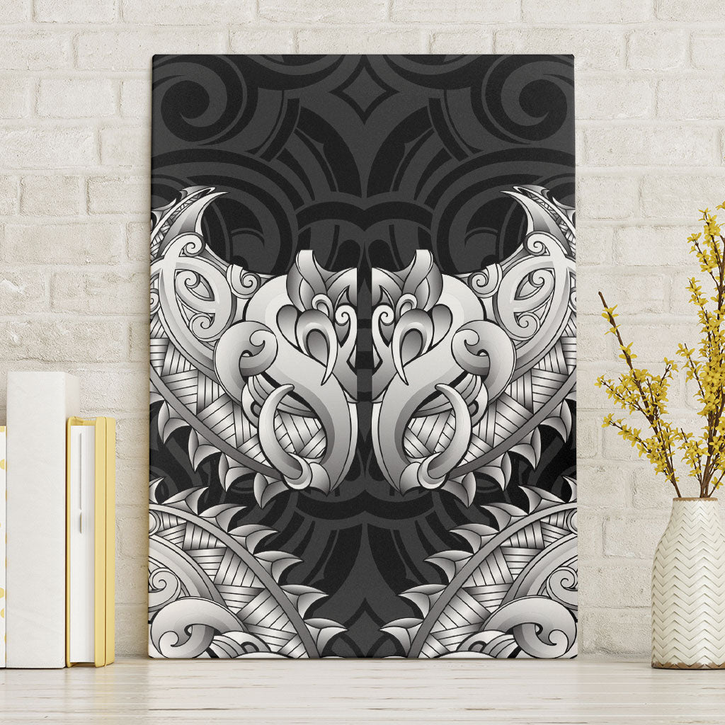 New Zealand Ta Moko Canvas Wall Art Aotearoa Maori Chest Tattoo Black LT14 Without Frame Black - Polynesian Pride