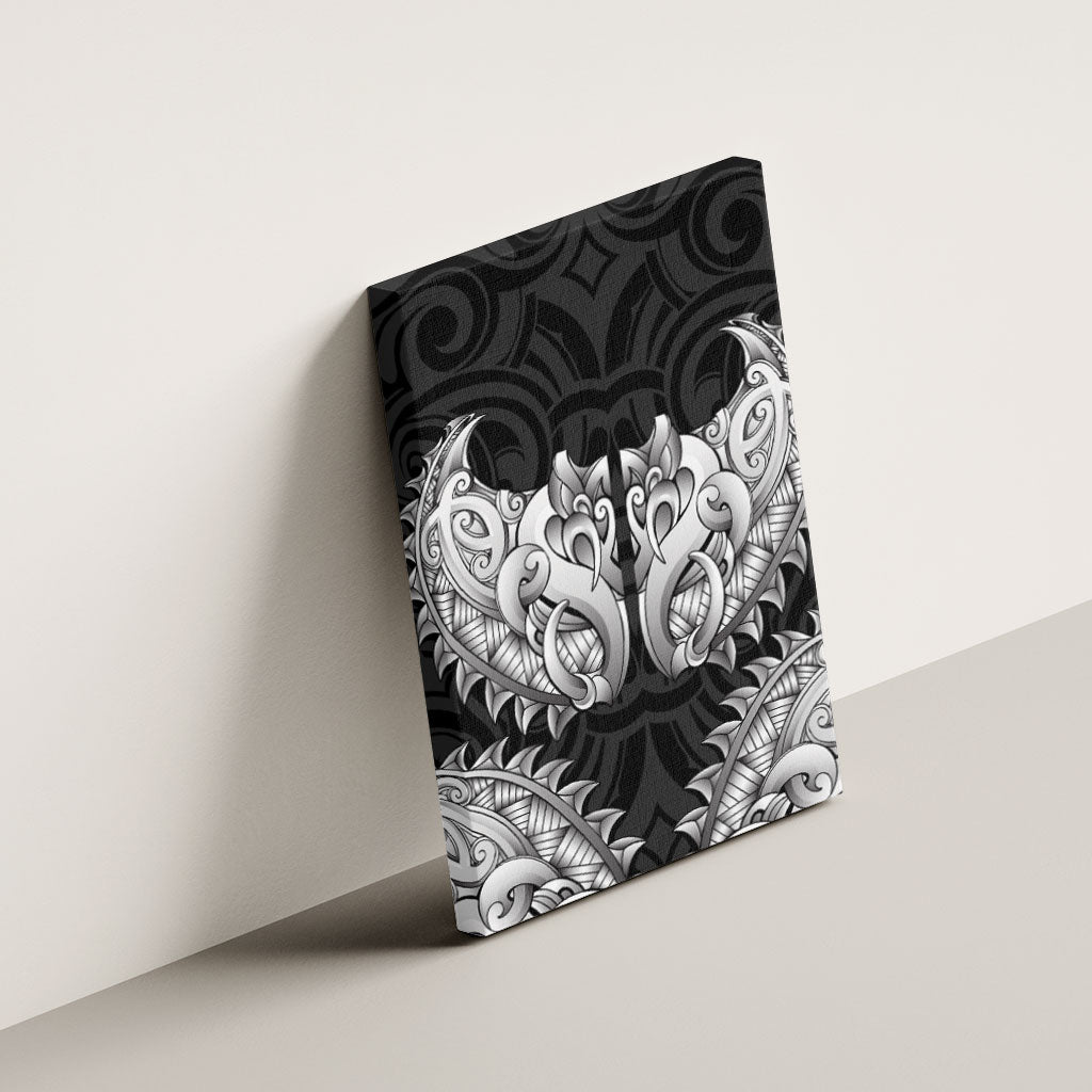 New Zealand Ta Moko Canvas Wall Art Aotearoa Maori Chest Tattoo Black