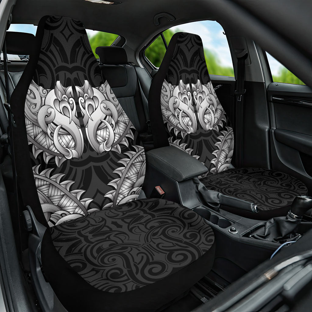 New Zealand Ta Moko Car Seat Cover Aotearoa Maori Chest Tattoo Black LT14 One Size Black - Polynesian Pride
