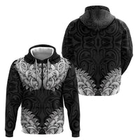 New Zealand Ta Moko Hoodie Aotearoa Maori Chest Tattoo Black