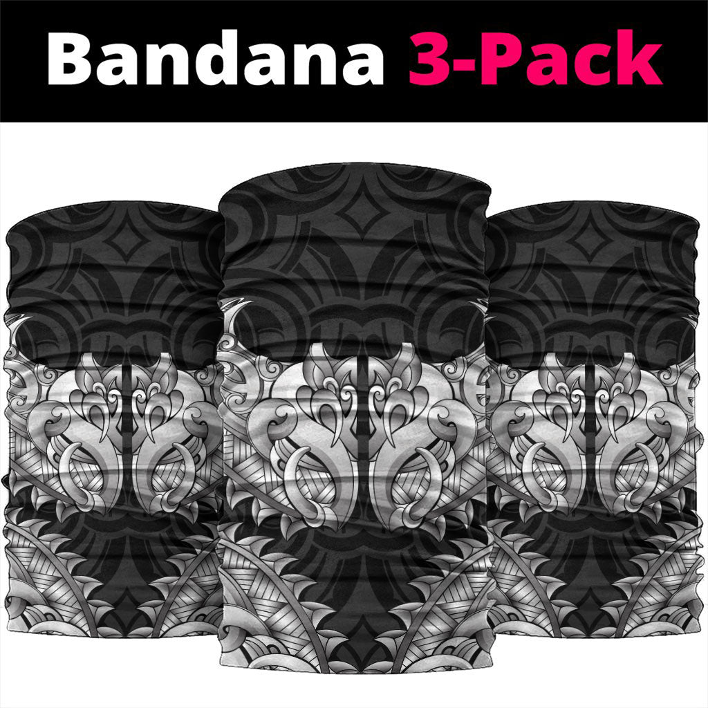 New Zealand Ta Moko Neck Gaiter Aotearoa Maori Chest Tattoo Black LT14 package One Size: 25*50cm Black - Polynesian Pride