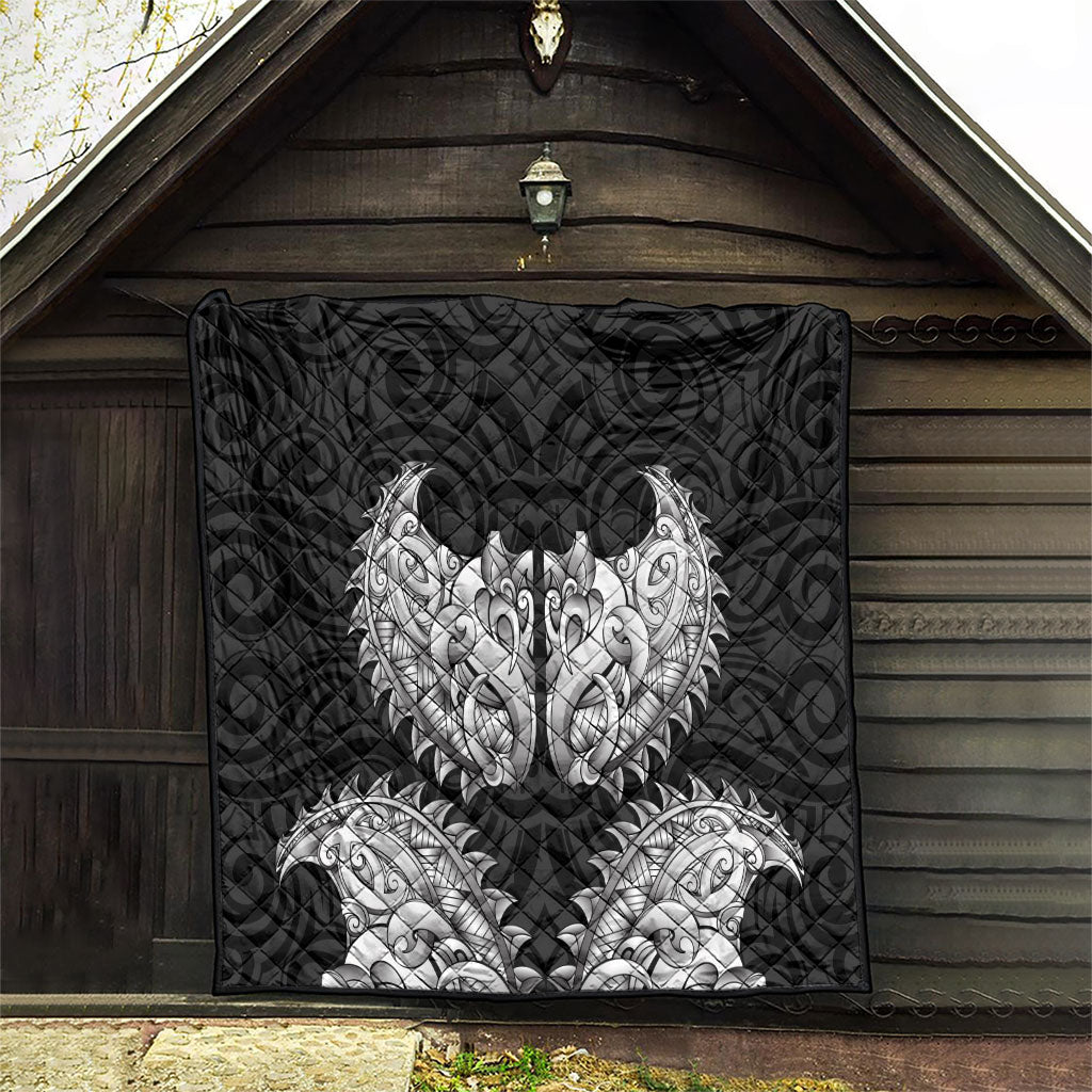 New Zealand Ta Moko Quilt Aotearoa Maori Chest Tattoo Black