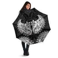 New Zealand Ta Moko Umbrella Aotearoa Maori Chest Tattoo Black