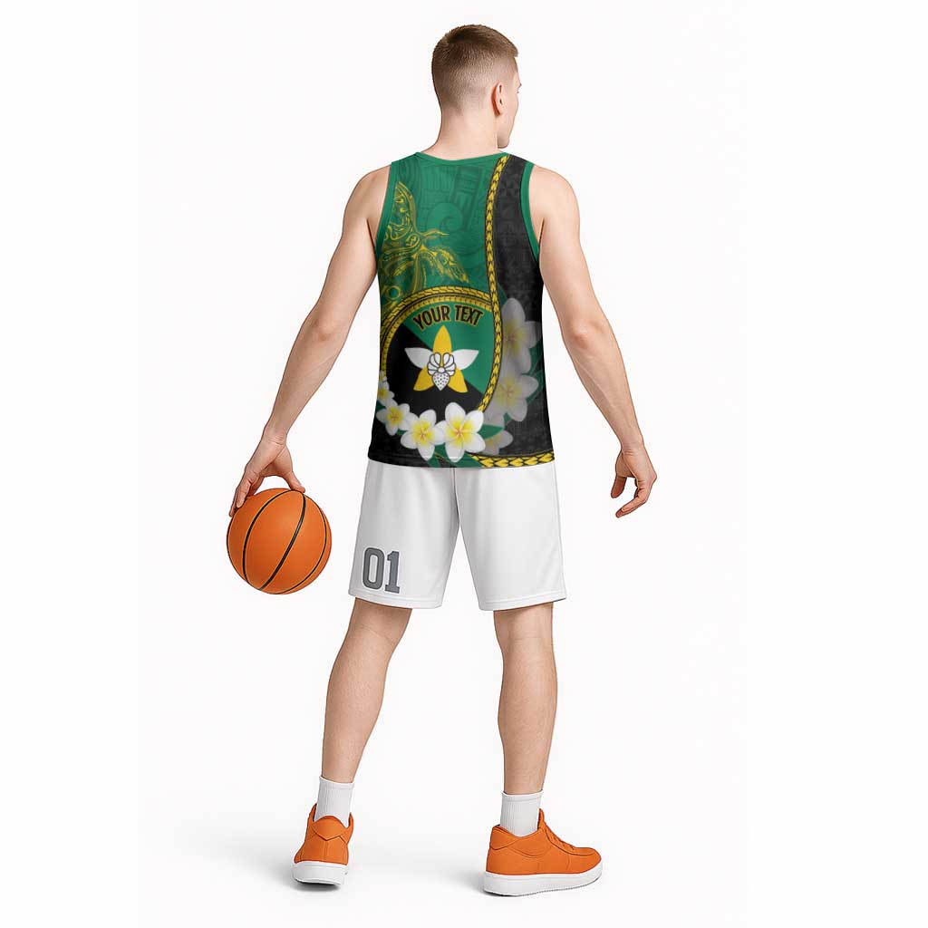 Personalised PNG Enga Provins Basketball Jersey Papua New Guinea Plumeria Melanesian Pattern LT14 - Polynesian Pride