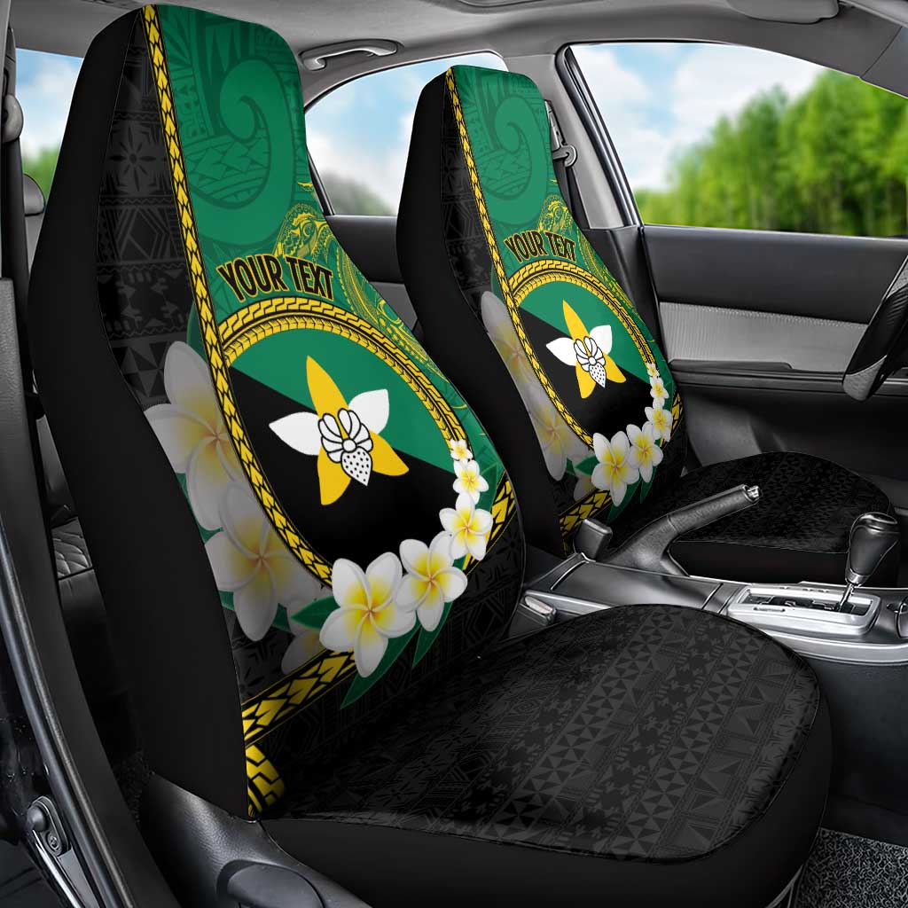 Personalised PNG Enga Provins Car Seat Cover Papua New Guinea Plumeria Melanesian Pattern LT14 - Polynesian Pride