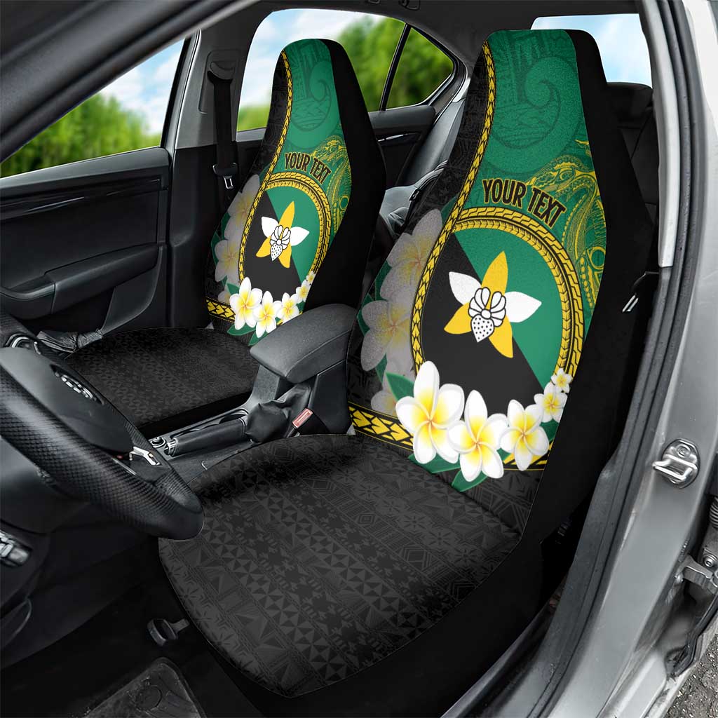 Personalised PNG Enga Provins Car Seat Cover Papua New Guinea Plumeria Melanesian Pattern LT14 - Polynesian Pride