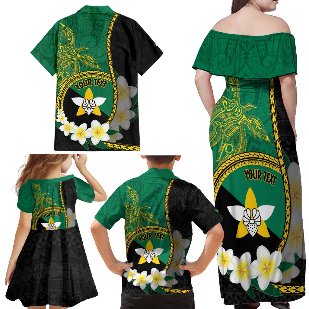 Personalised PNG Enga Provins Family Matching Off Shoulder Maxi Dress and Hawaiian Shirt Papua New Guinea Plumeria Melanesian Pattern LT14 - Polynesian Pride