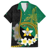 Personalised PNG Enga Provins Family Matching Off Shoulder Maxi Dress and Hawaiian Shirt Papua New Guinea Plumeria Melanesian Pattern LT14 Dad's Shirt - Short Sleeve Black - Polynesian Pride