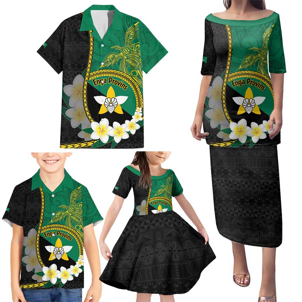 Personalised PNG Enga Provins Family Matching Puletasi and Hawaiian Shirt Papua New Guinea Plumeria Melanesian Pattern LT14 - Polynesian Pride