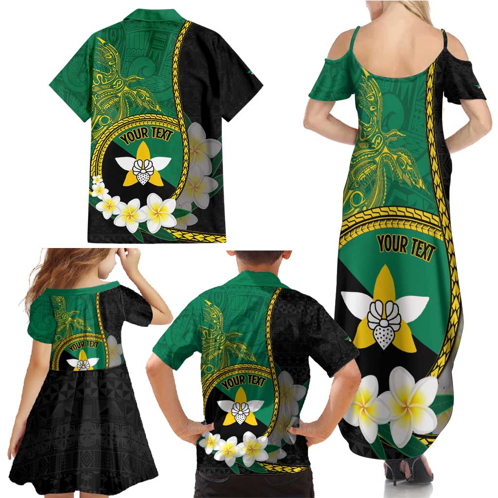 Personalised PNG Enga Provins Family Matching Summer Maxi Dress and Hawaiian Shirt Papua New Guinea Plumeria Melanesian Pattern LT14 - Polynesian Pride
