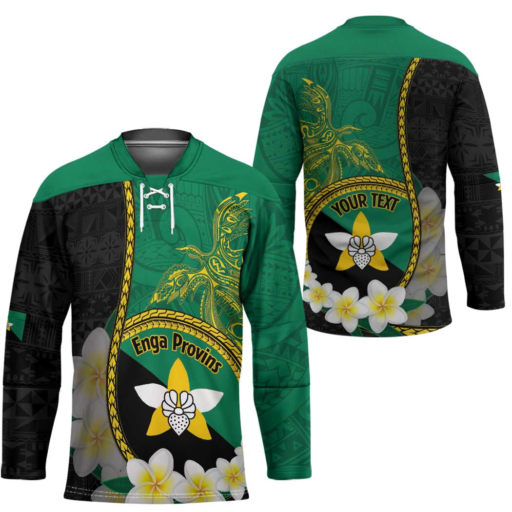 Personalised PNG Enga Provins Hockey Jersey Papua New Guinea Plumeria Melanesian Pattern LT14 - Polynesian Pride