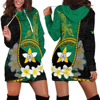 Personalised PNG Enga Provins Hoodie Dress Papua New Guinea Plumeria Melanesian Pattern LT14 - Polynesian Pride