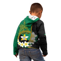 Personalised PNG Enga Provins Kid Hoodie Papua New Guinea Plumeria Melanesian Pattern LT14 - Polynesian Pride