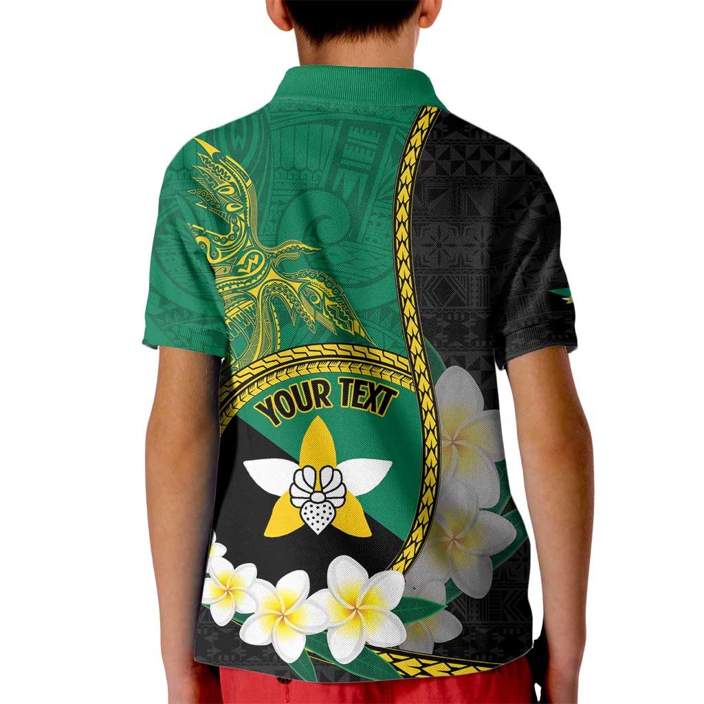 Personalised PNG Enga Provins Kid Polo Shirt Papua New Guinea Plumeria Melanesian Pattern LT14 - Polynesian Pride