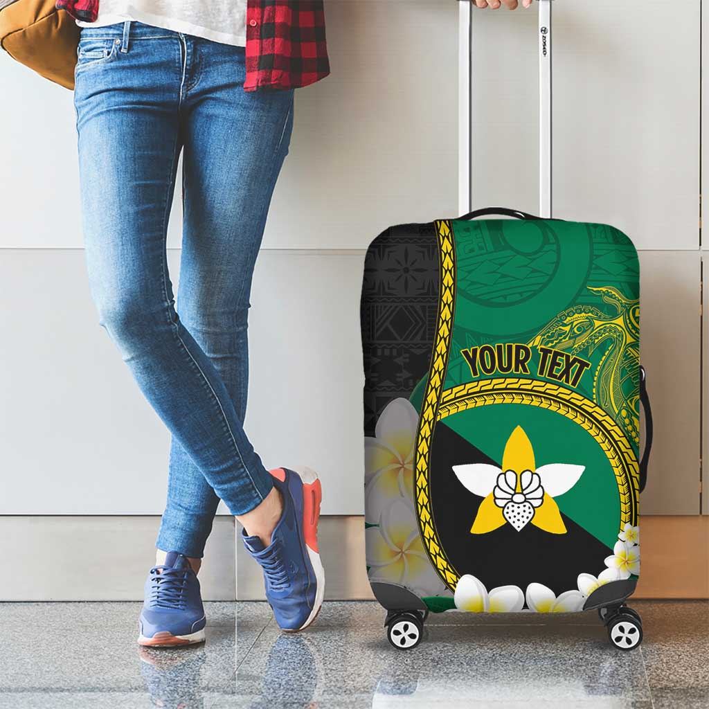 Personalised PNG Enga Provins Luggage Cover Papua New Guinea Plumeria Melanesian Pattern LT14 - Polynesian Pride